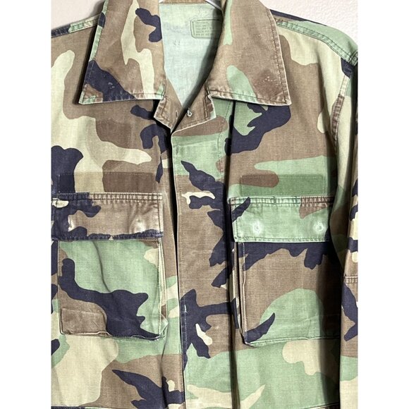 US Military BDU Uniform Coat Woodland Combat Camo 50/50 Army Surplus Mens S-Reg - Picture 3 of 11